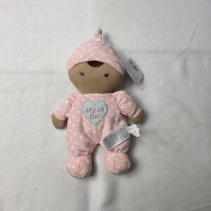 Carter's Child Of Mine Brown Skin My First Doll Lovey Rattle Crinkle 67150 Plush